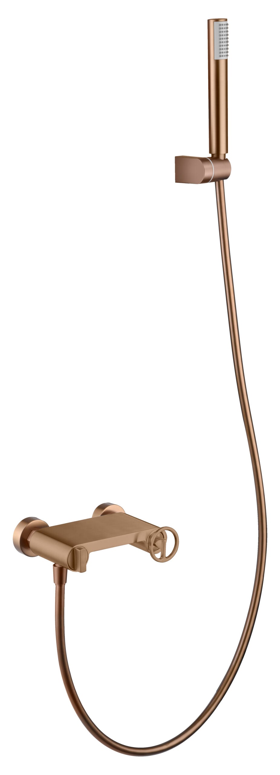 Brushed Rose Gold Single Handle Shower Kit, view 2
