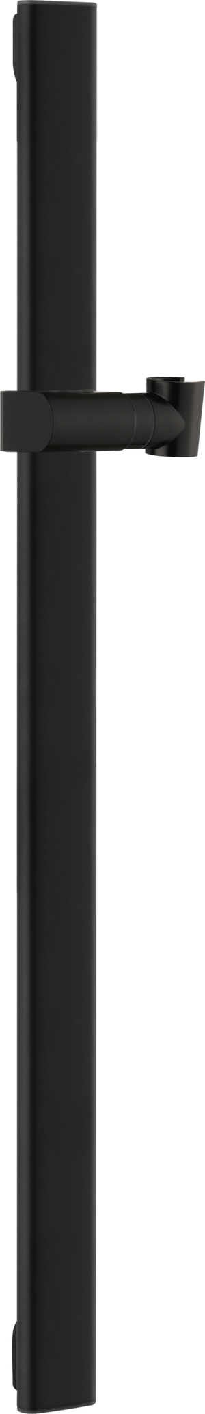 Drava Matte Black Sliding Shower Rail with Hand Shower Holder, main product view
