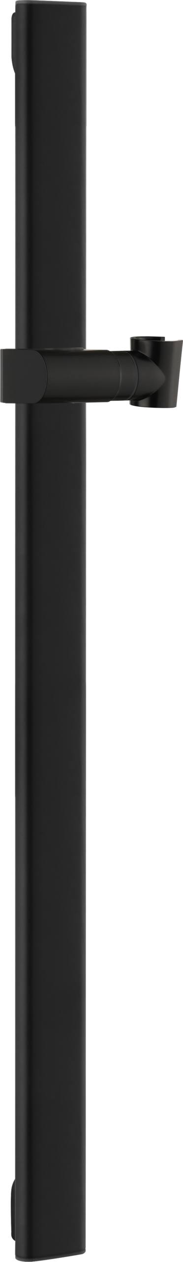Drava Matte Black Sliding Shower Rail with Hand Shower Holder, main product view