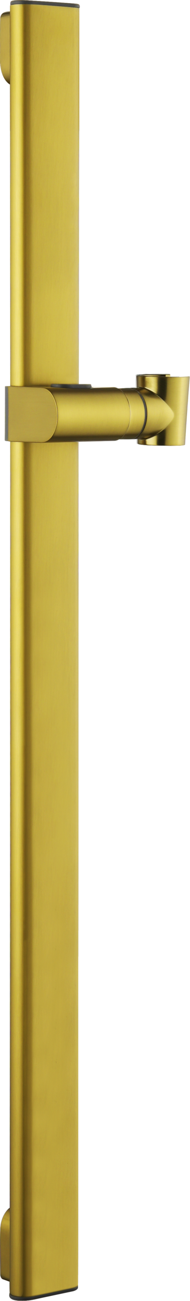 Drava Brushed Gold Sliding Shower Rail with Hand Shower Holder, main product view