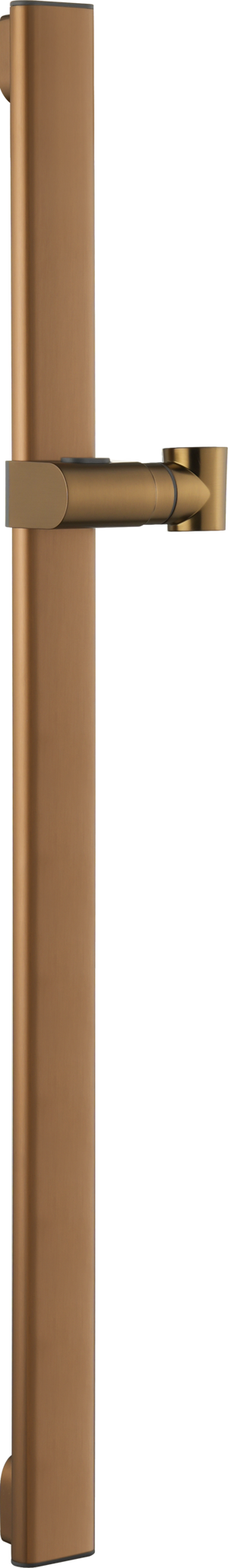 Drava Brushed Rose Gold Sliding Shower Rail with Hand Shower Holder, main product view