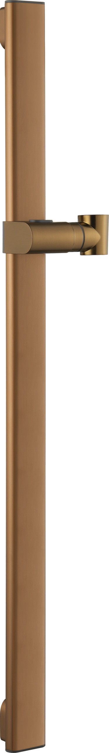 Drava Brushed Rose Gold Sliding Shower Rail with Hand Shower Holder, main product view