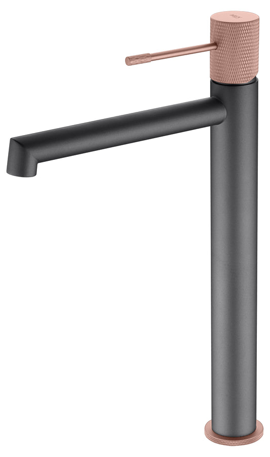 Monomando Lavabo Línea Alto Gris Champagne