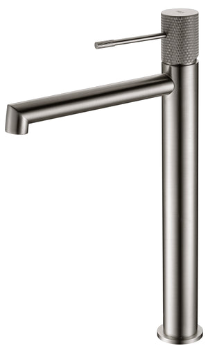 Brushed Nickel Single Lever Basin Mixer Faucet, view 2