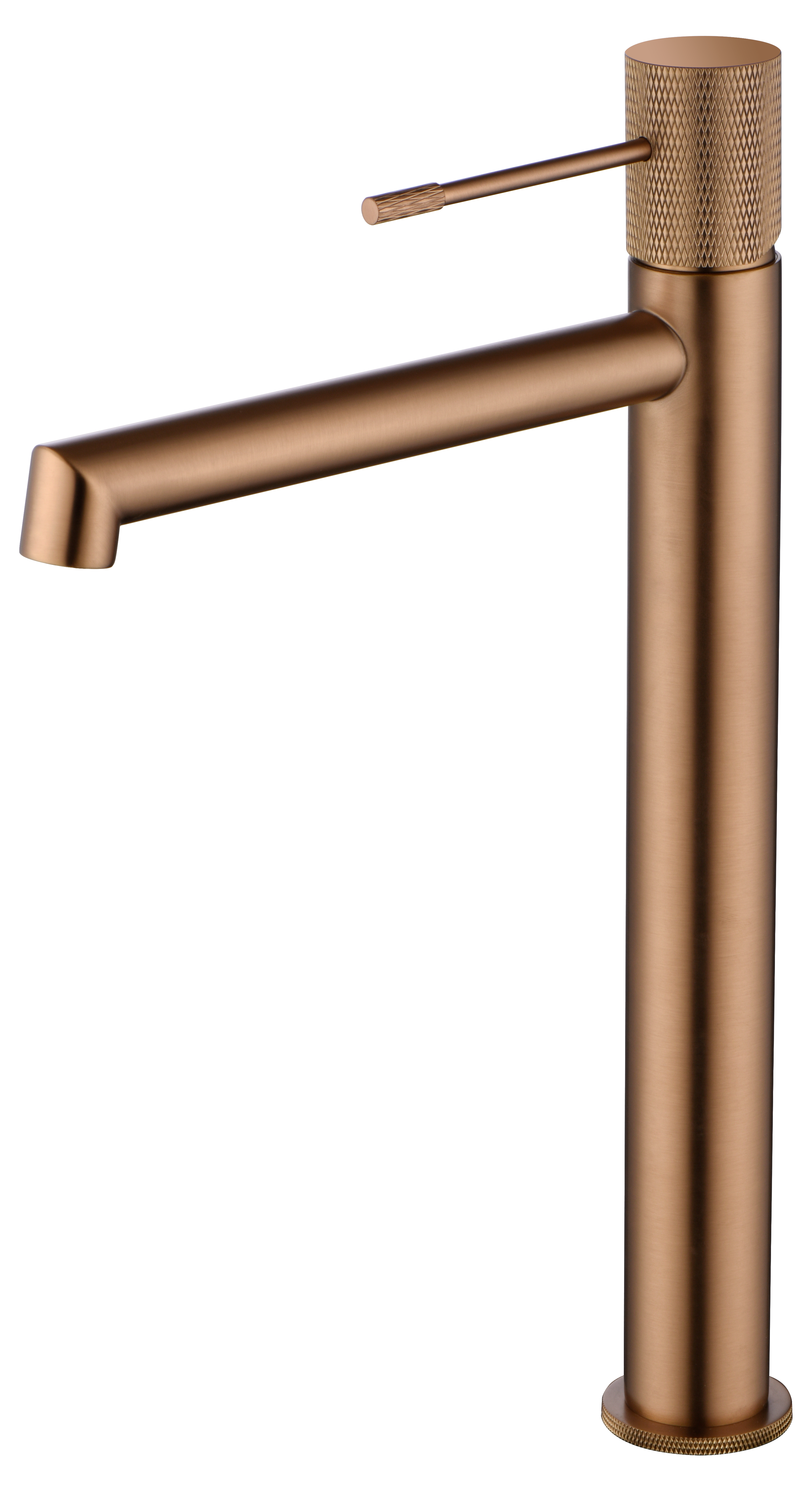 Brushed Rose Gold Single Lever Basin Mixer Faucet, view 2