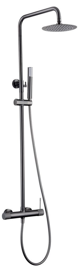 Gun Metal Single Handle Shower Set Modern Design, view 2