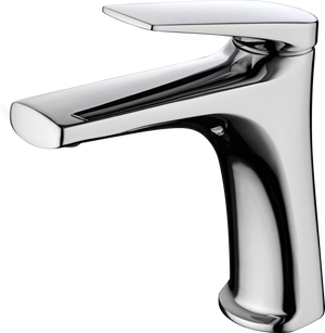 Chrome Single Lever Sink Faucet Modern Minimalist Design, view 2