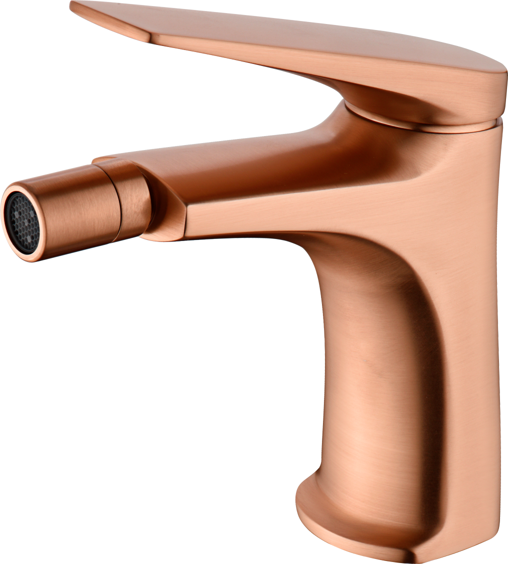 Brushed Rose Gold Bidet Mixer Modern Bathroom Faucet, view 2