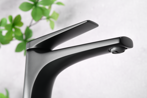 Delos Black Gun Metal Tall Sink Mixer Faucet, detail view