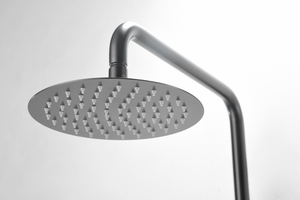 Black Gun Metal Single Handle Shower Set, rain head detail