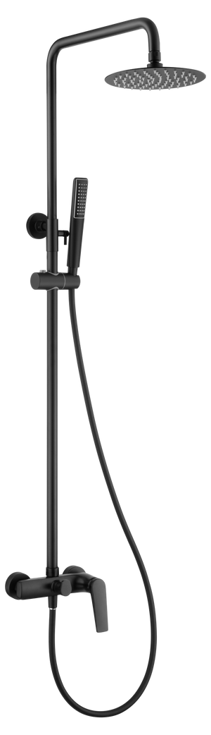 Matte Black Single Handle Shower Set Modern Design, view 2