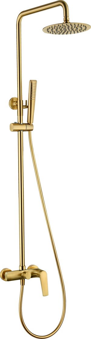 Brushed Gold Single Handle Shower Set Modern Design, view 2