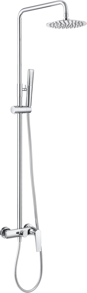 Chrome Single Lever Shower Set Modern Bathroom, view 2