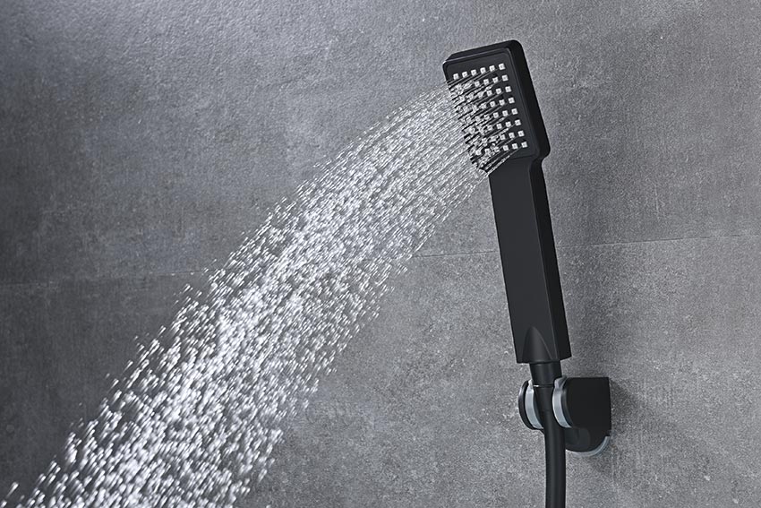 Fiji Single Handle Chrome Shower Set Modern Design, detail view