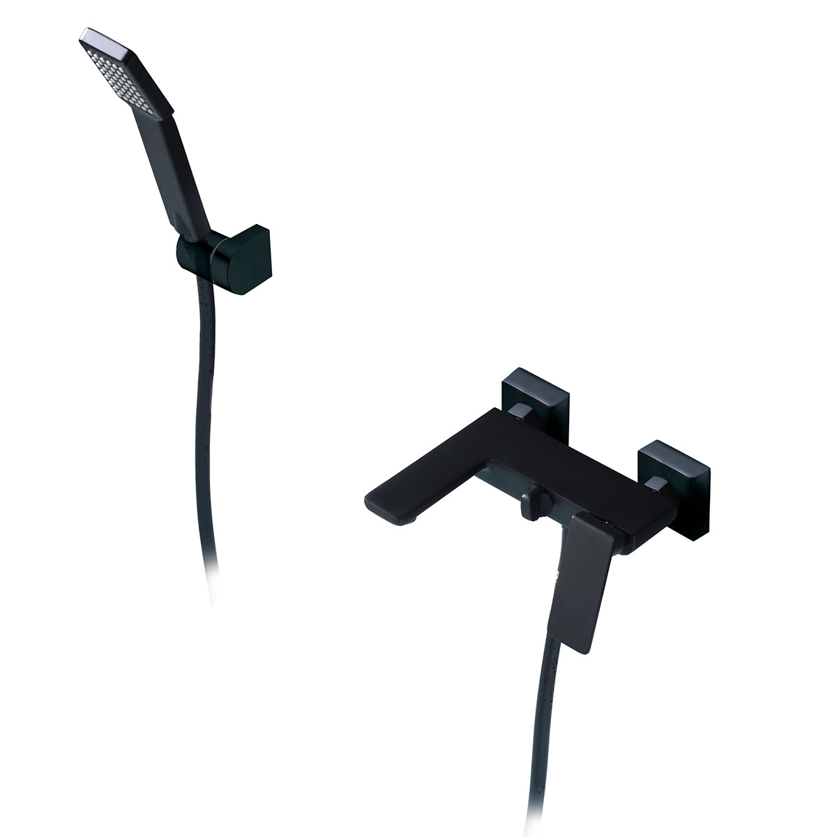 Matte Black Fiji Shower Faucet Modern Bathroom Set, view 4
