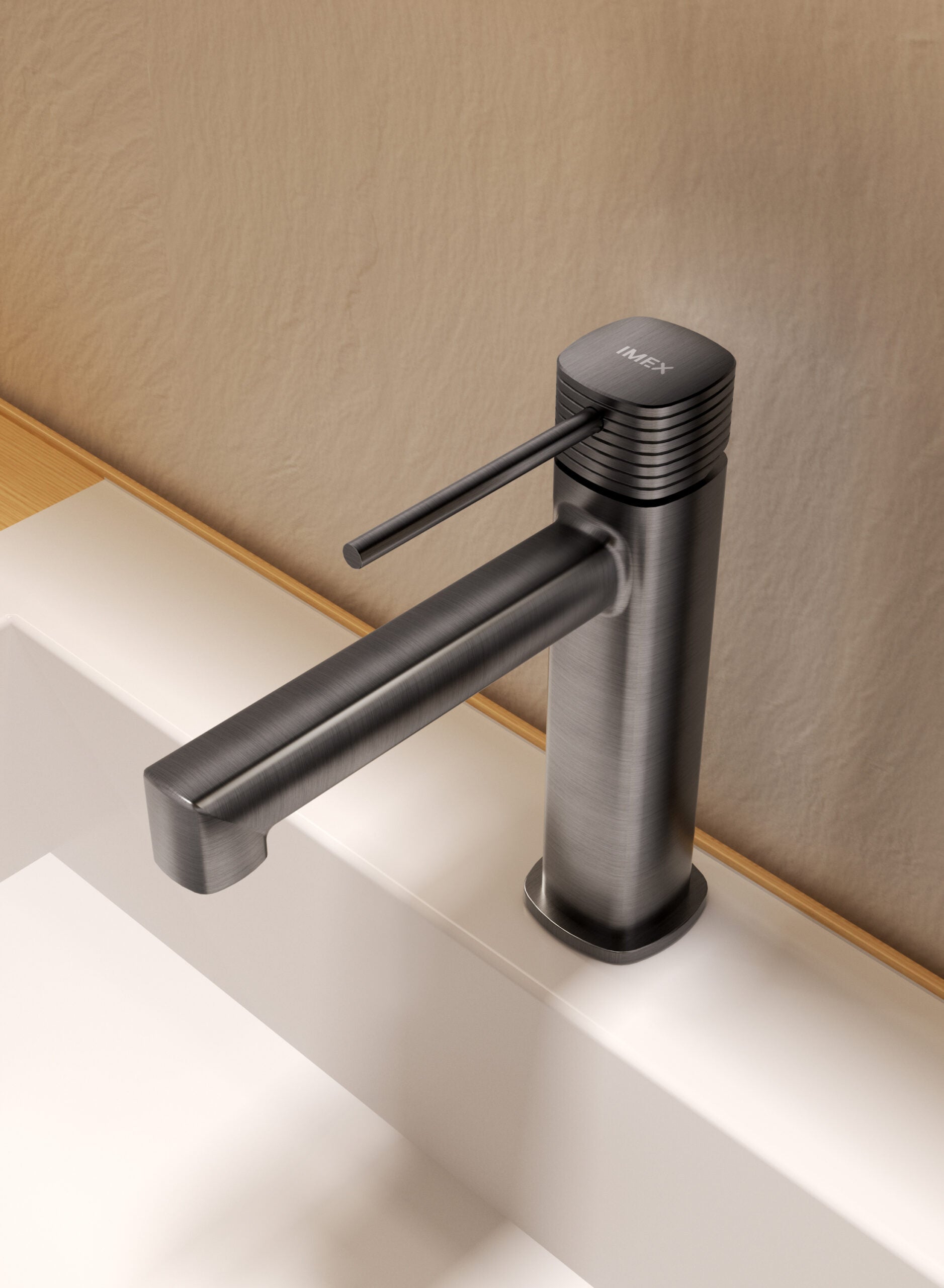 Firenze Chrome Single Lever Basin Mixer, detail view