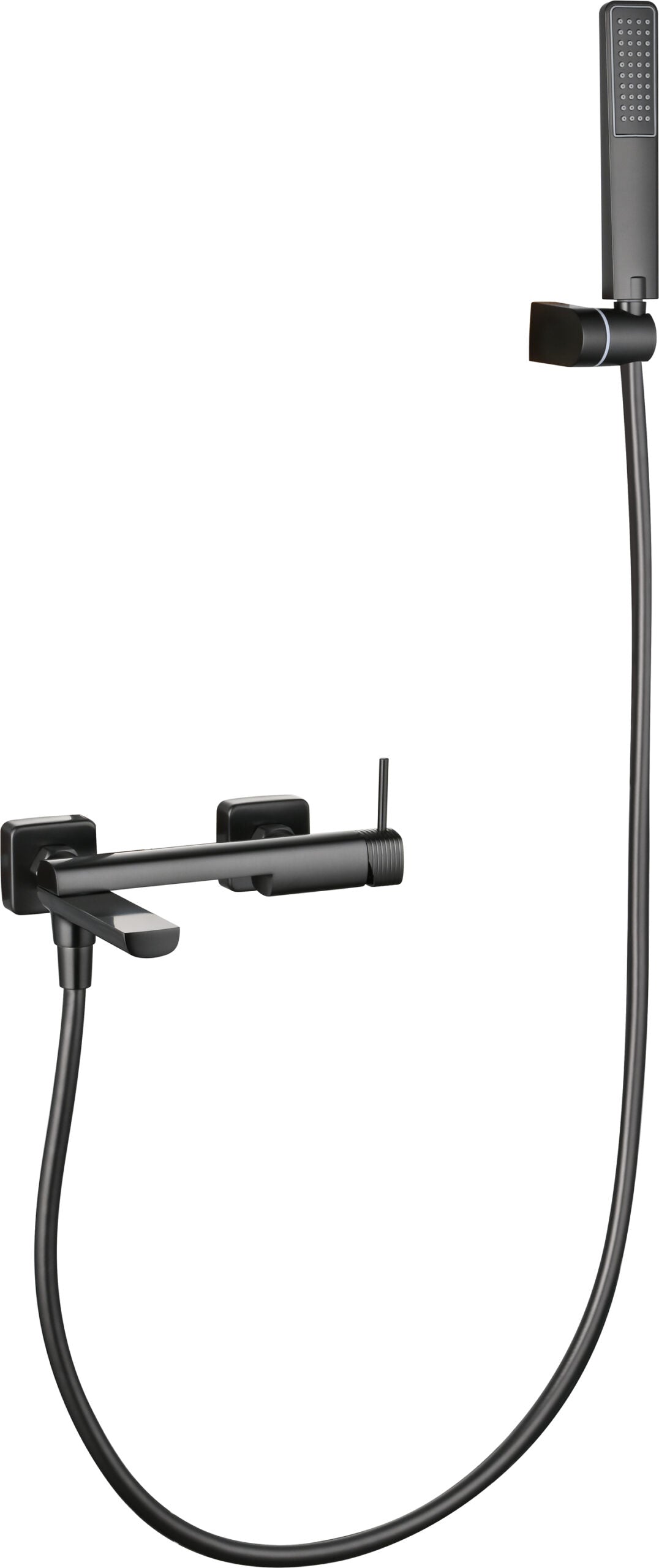 Firenze Black Gun Metal Single Lever Bath and Shower Kit, main product view