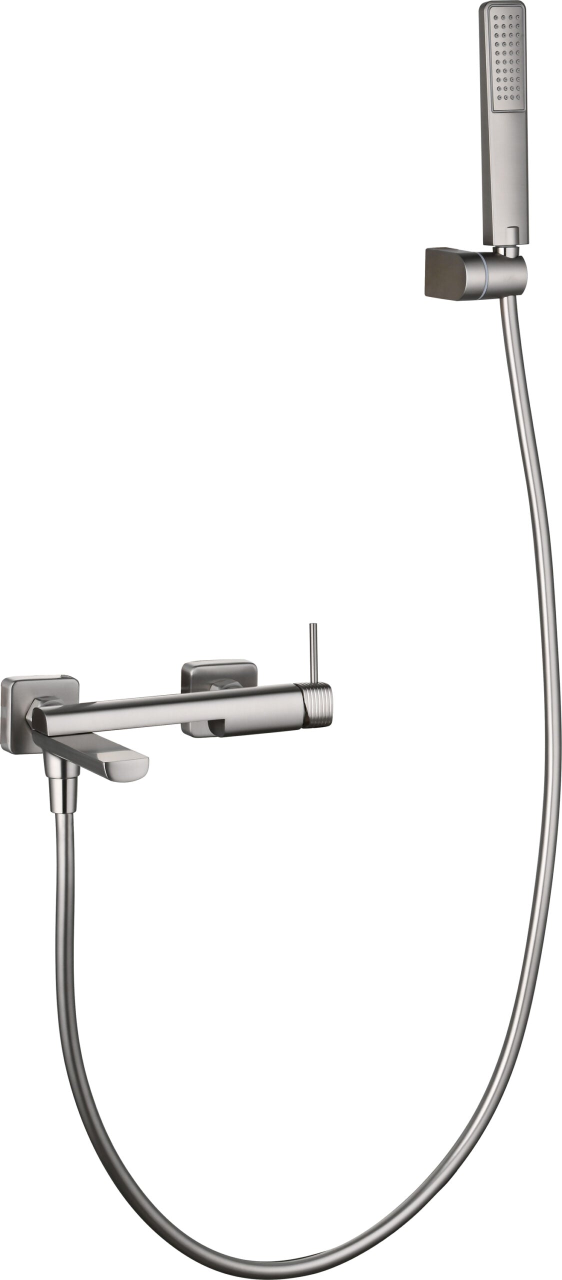Firenze Brushed Nickel Single Lever Bath and Shower Kit, main product view