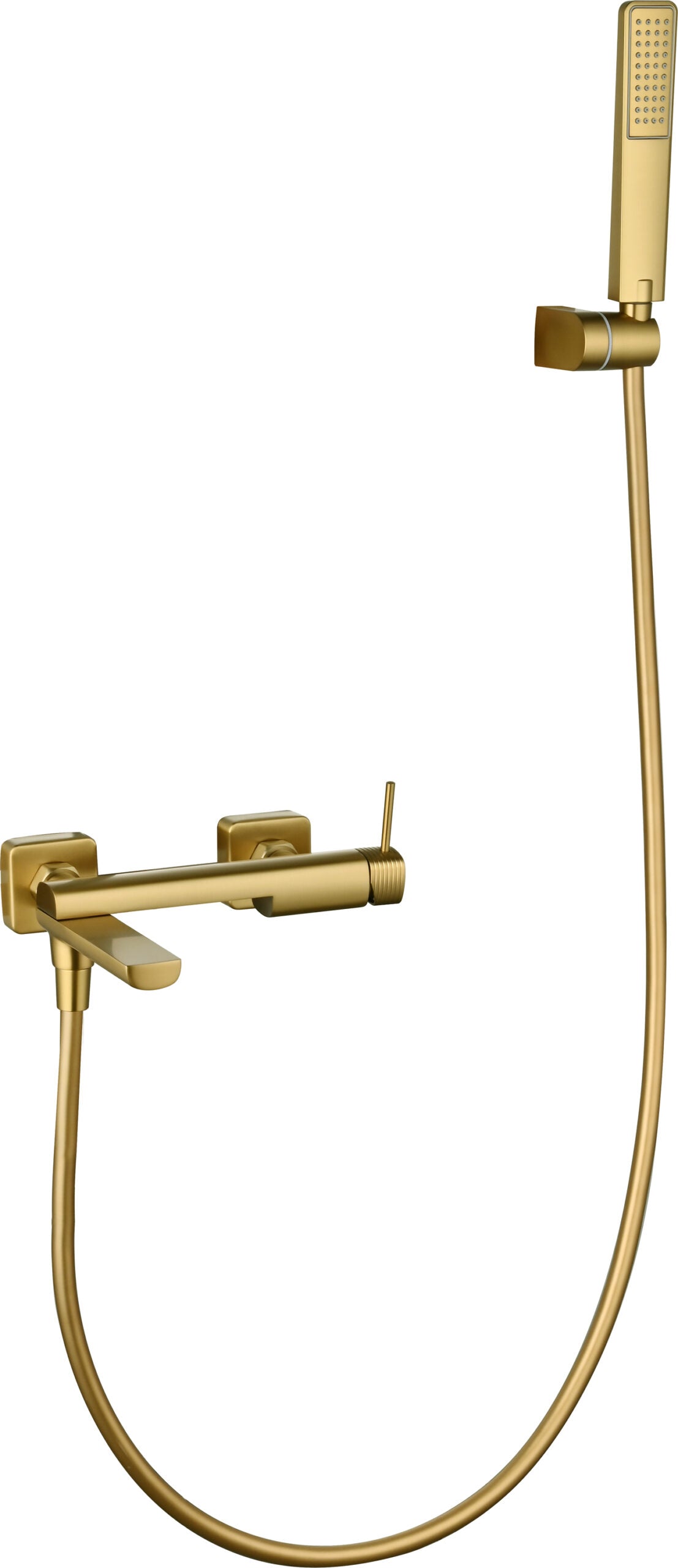 Firenze Brushed Gold Single Lever Bath and Shower Kit, main product view