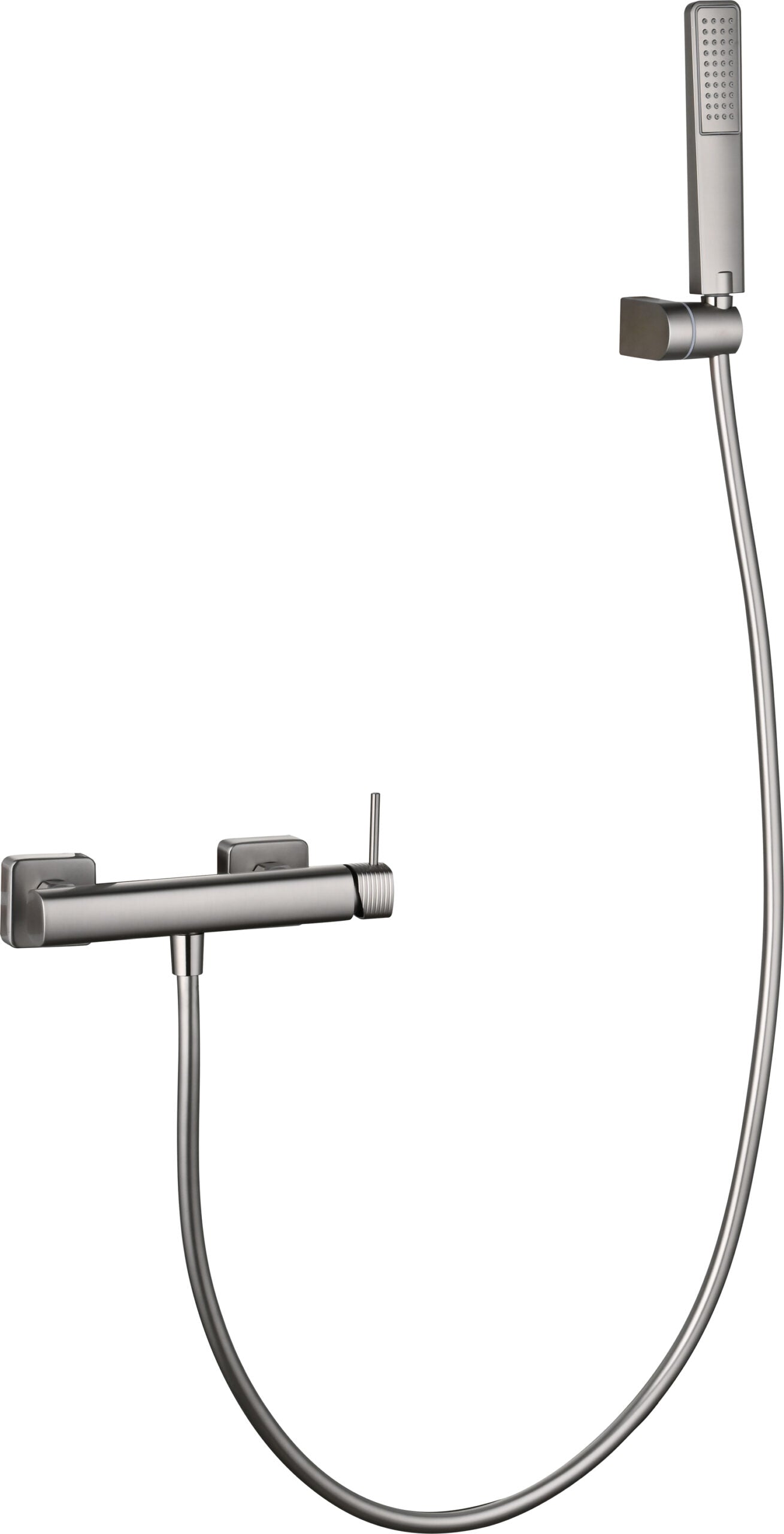 Firenze Brushed Nickel Single Lever Shower Kit, main product view