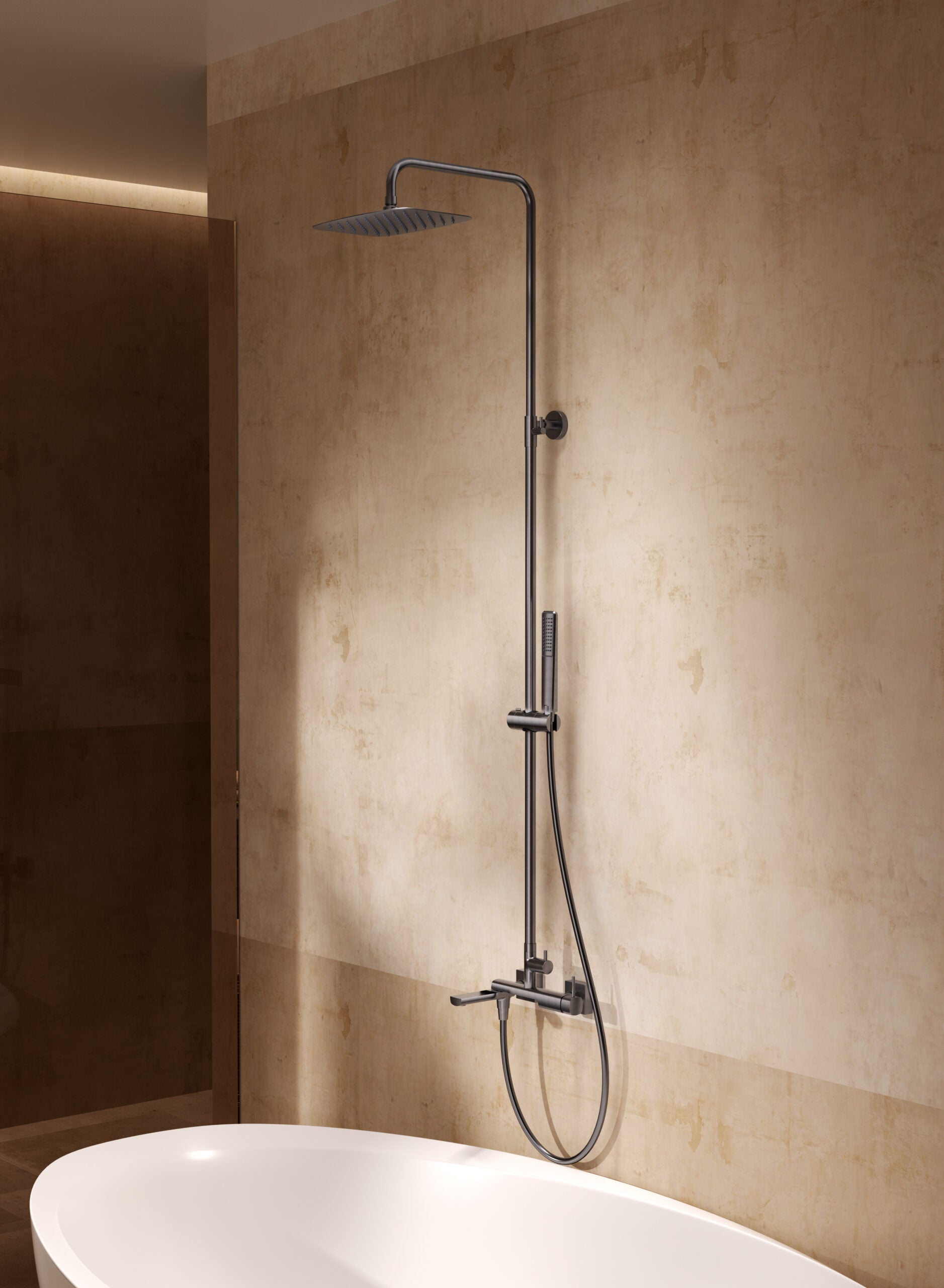 Firenze Chrome Single Lever Bath and Shower Set, view 5