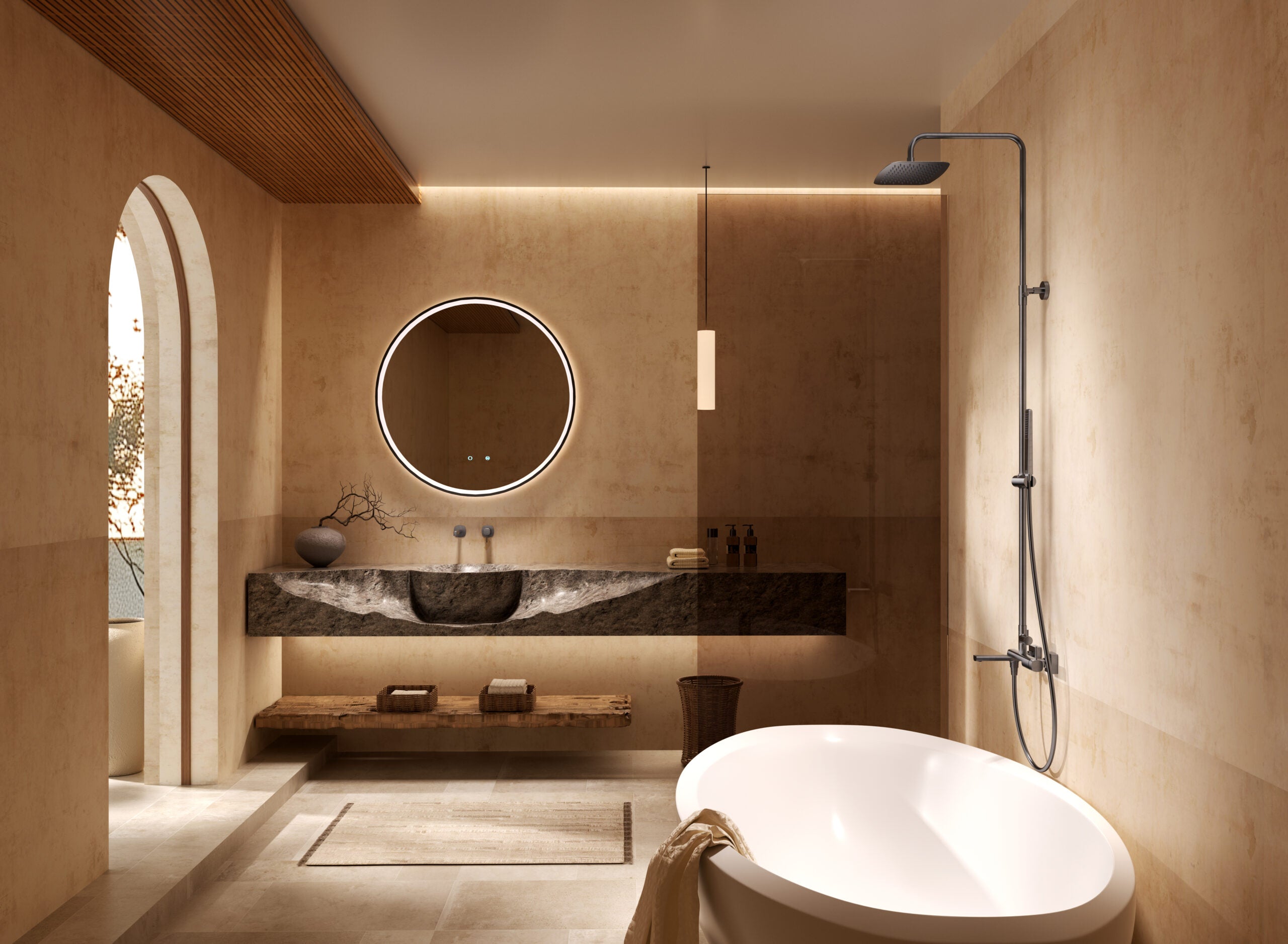 Firenze Chrome Single Lever Bath and Shower Set, view 4