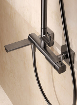 Firenze Brushed Rose Gold Single Lever Bath and Shower Set, view 3