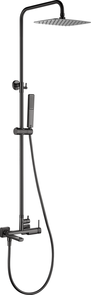 Firenze Black Gun Metal Single Lever Bath and Shower Set, main product view