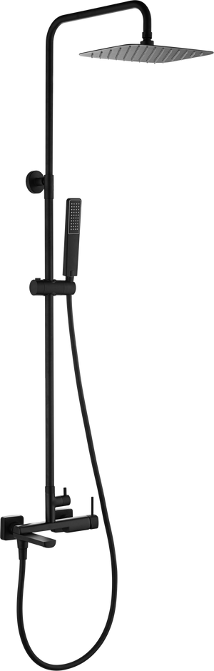 Firenze Matte Black Single Lever Bath and Shower Set, main product view