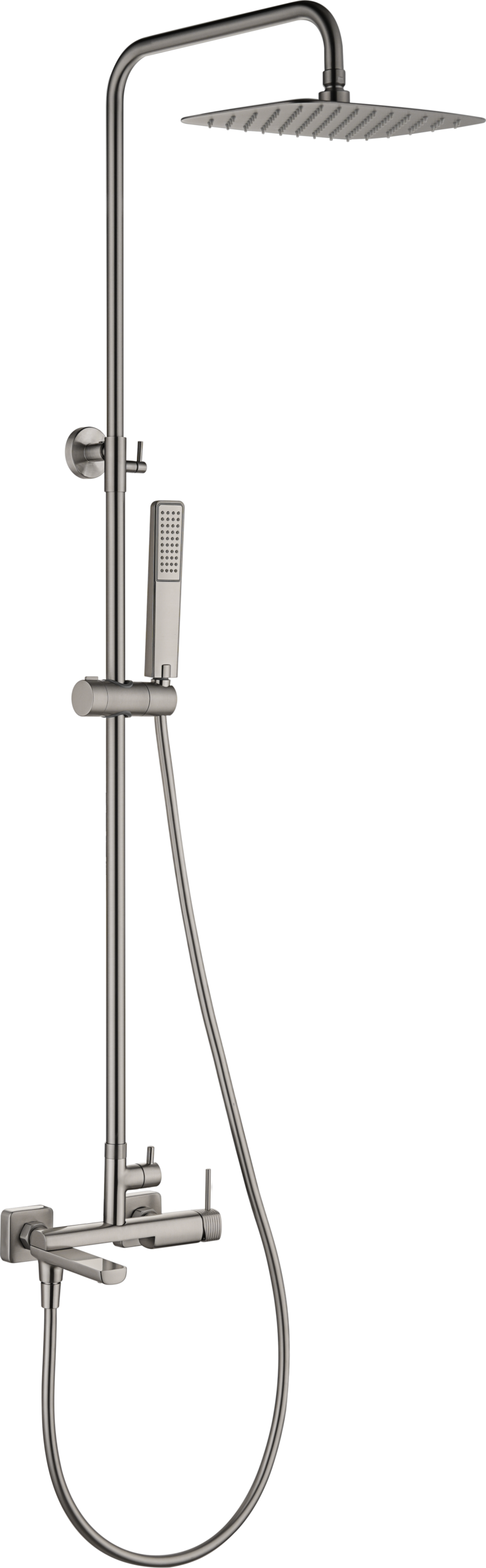 Firenze Brushed Nickel Single Lever Bath and Shower Set, main product view