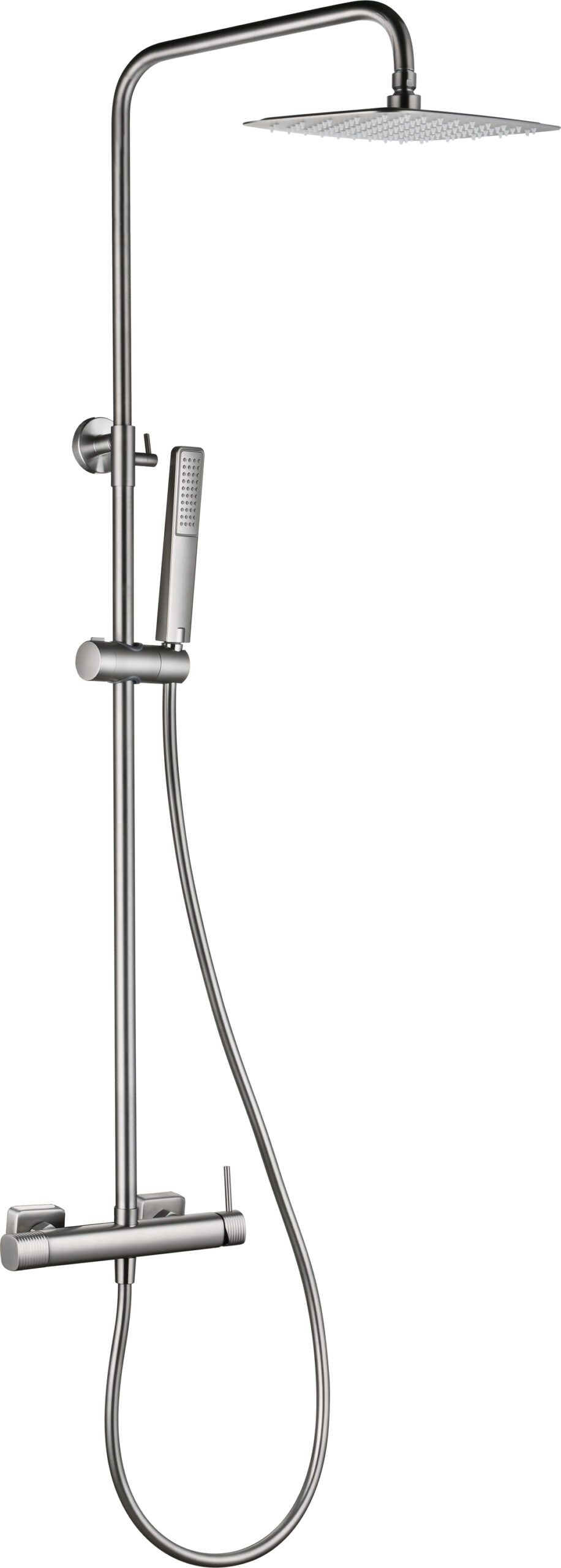 Firenze Brushed Nickel Single Lever Shower Set, main product view