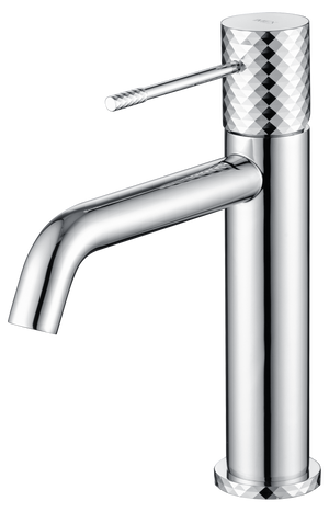 Genova Chrome Single Handle Bathroom Sink Faucet, view 2