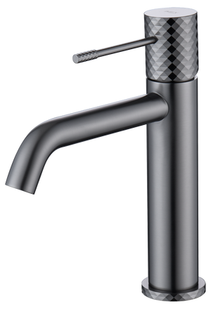 Black Gun Metal Single Lever Basin Mixer Faucet, view 2