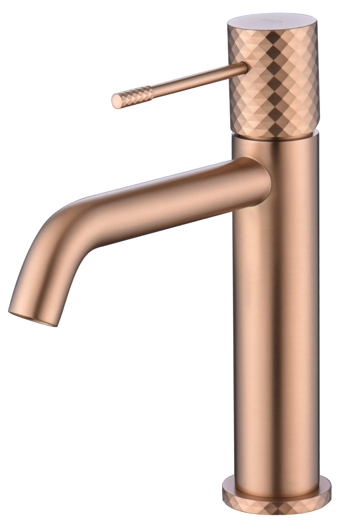 Genova Brushed Rose Gold Basin Faucet Single Lever, view 2