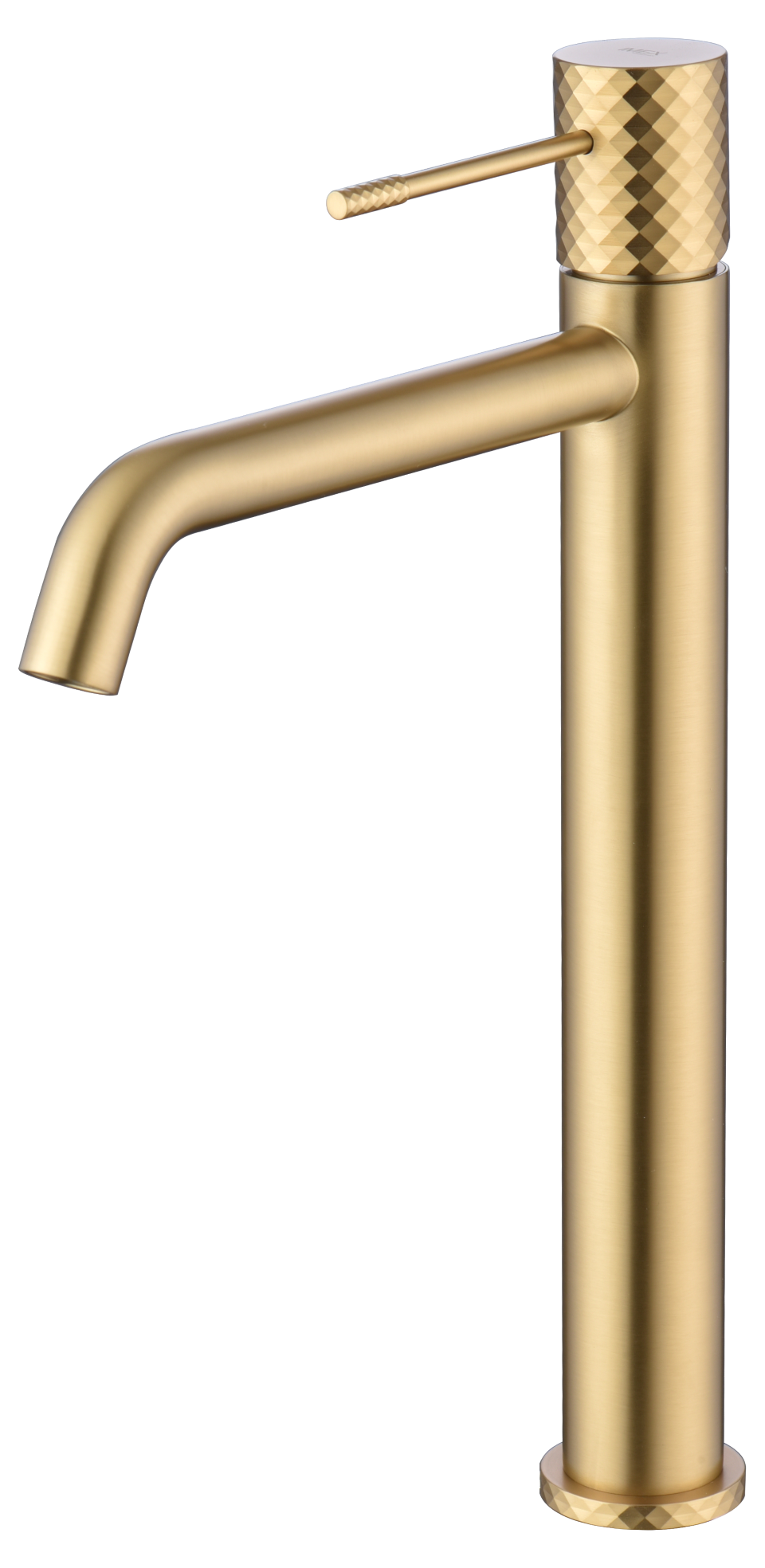 Genova Brushed Gold Tall Basin Faucet Single Lever, view 2