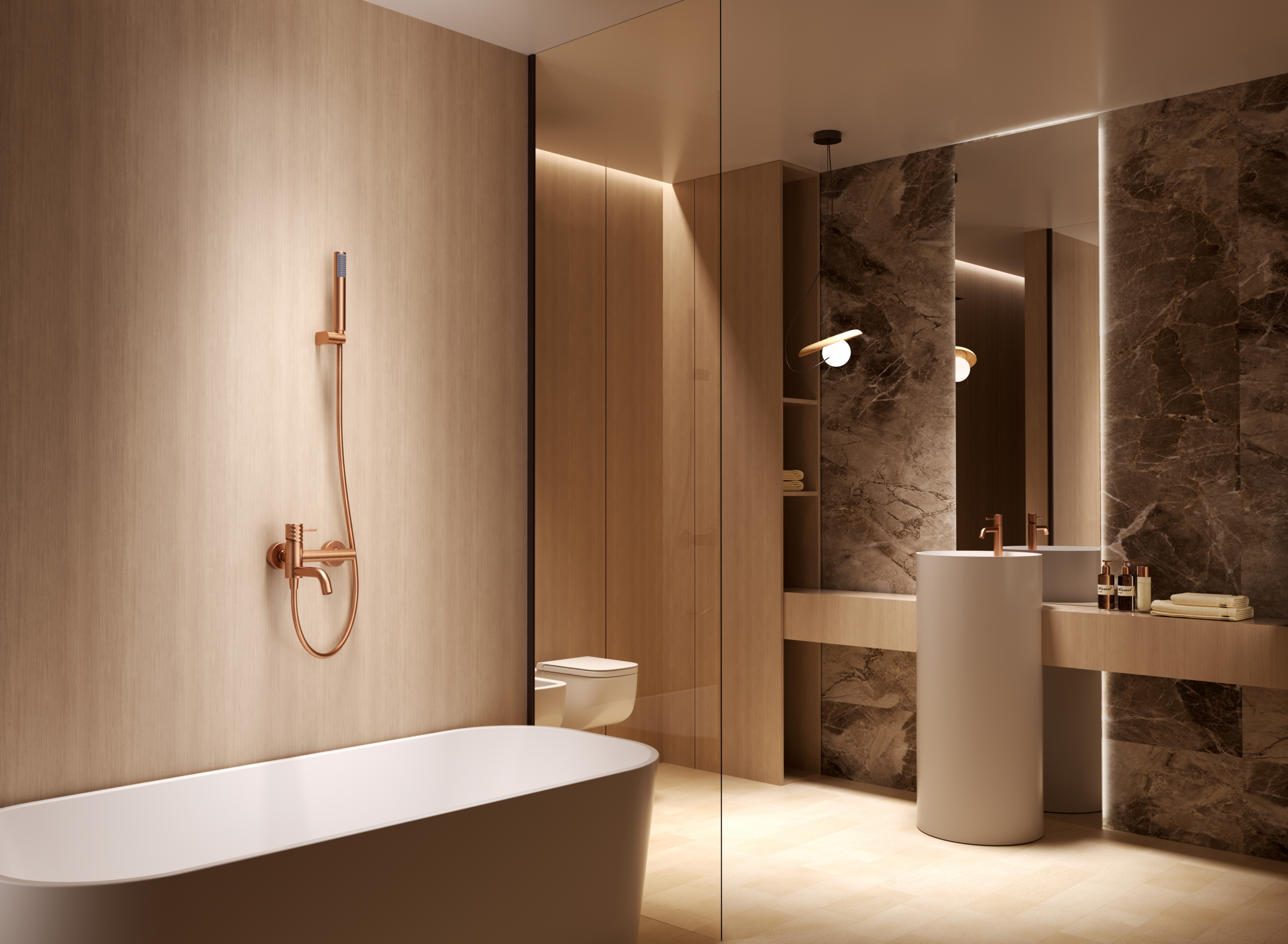 Génova Chrome Single Lever Bath and Shower Kit, view 2