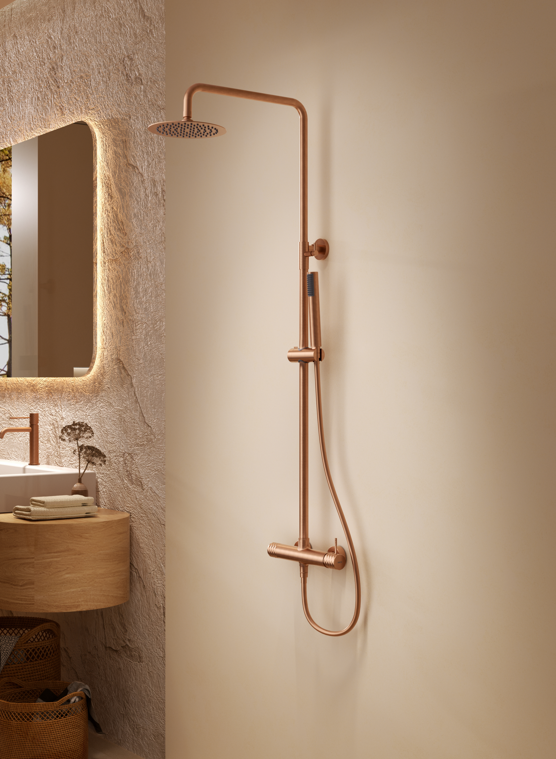 Génova Chrome Single Lever Shower Set, view 2
