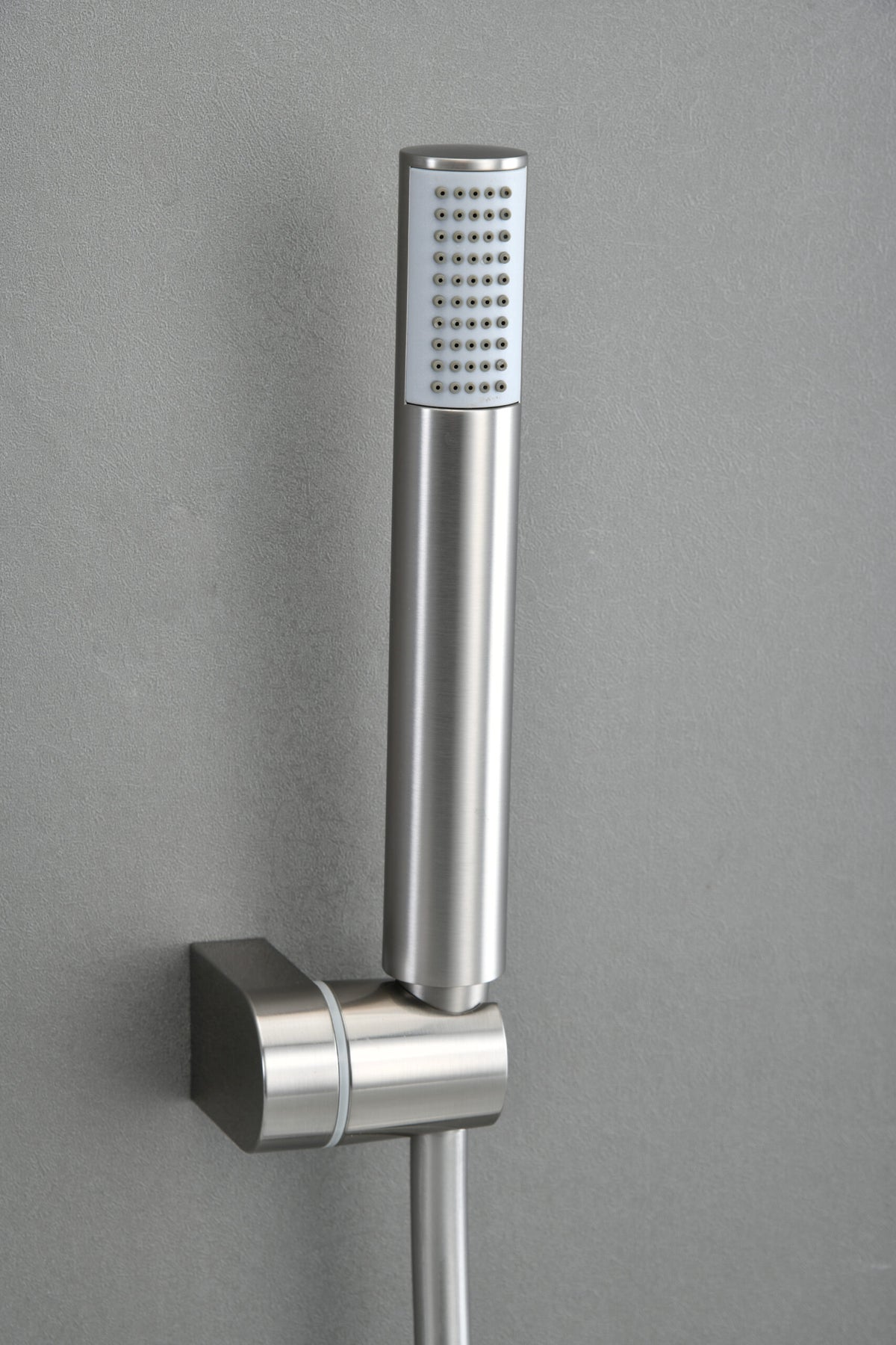 Monza Brushed Nickel Bath Shower Mixer Set, handle detail