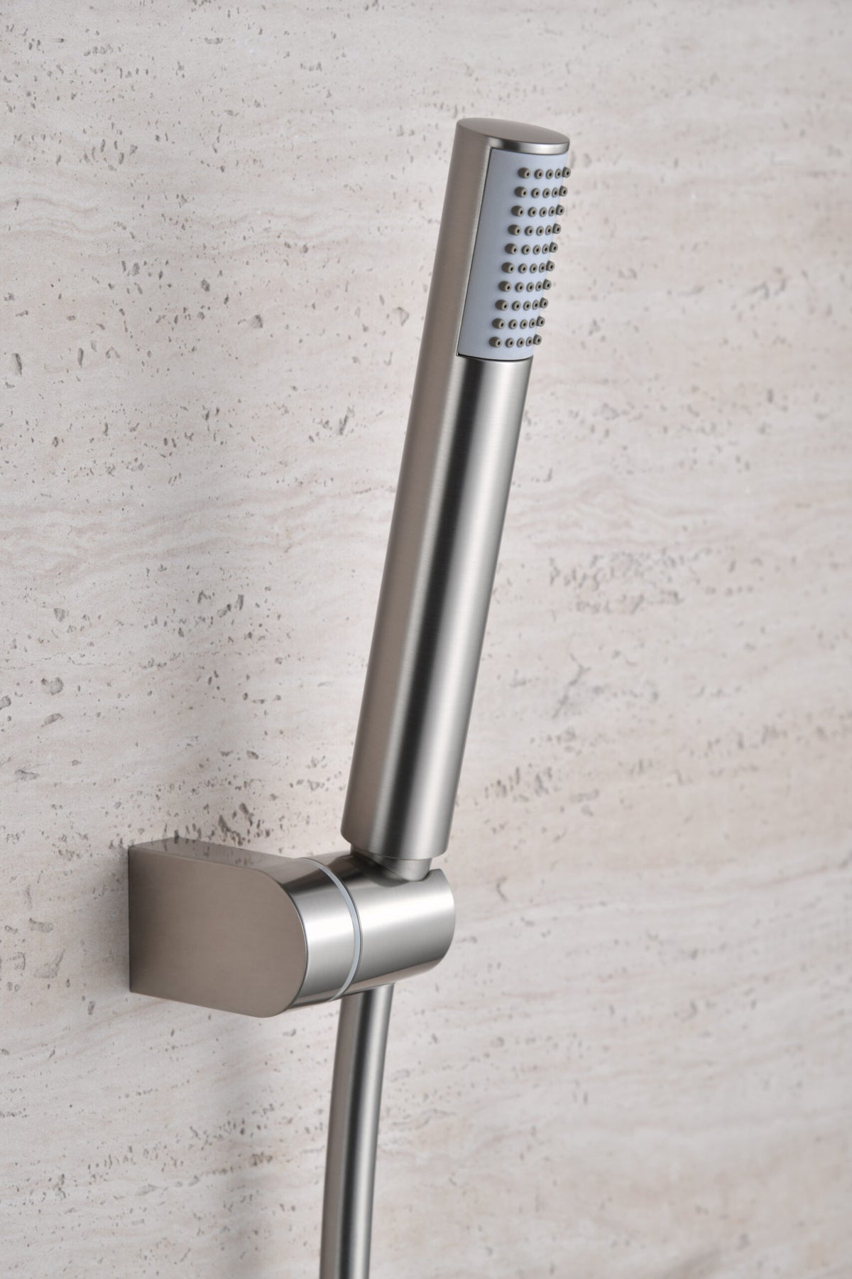 Monza Brushed Nickel Shower Kit Single Handle Mixer, handle detail