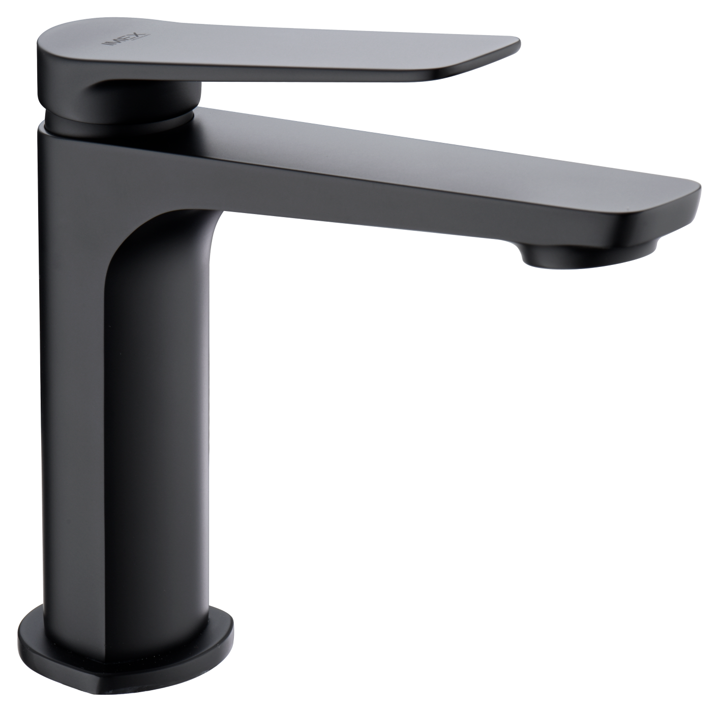 Matte Black Single Lever Sink Faucet Modern Design, view 2