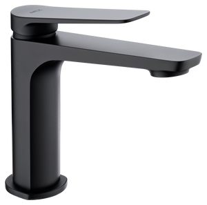 Matte Black Single Lever Sink Faucet Modern Design, view 2
