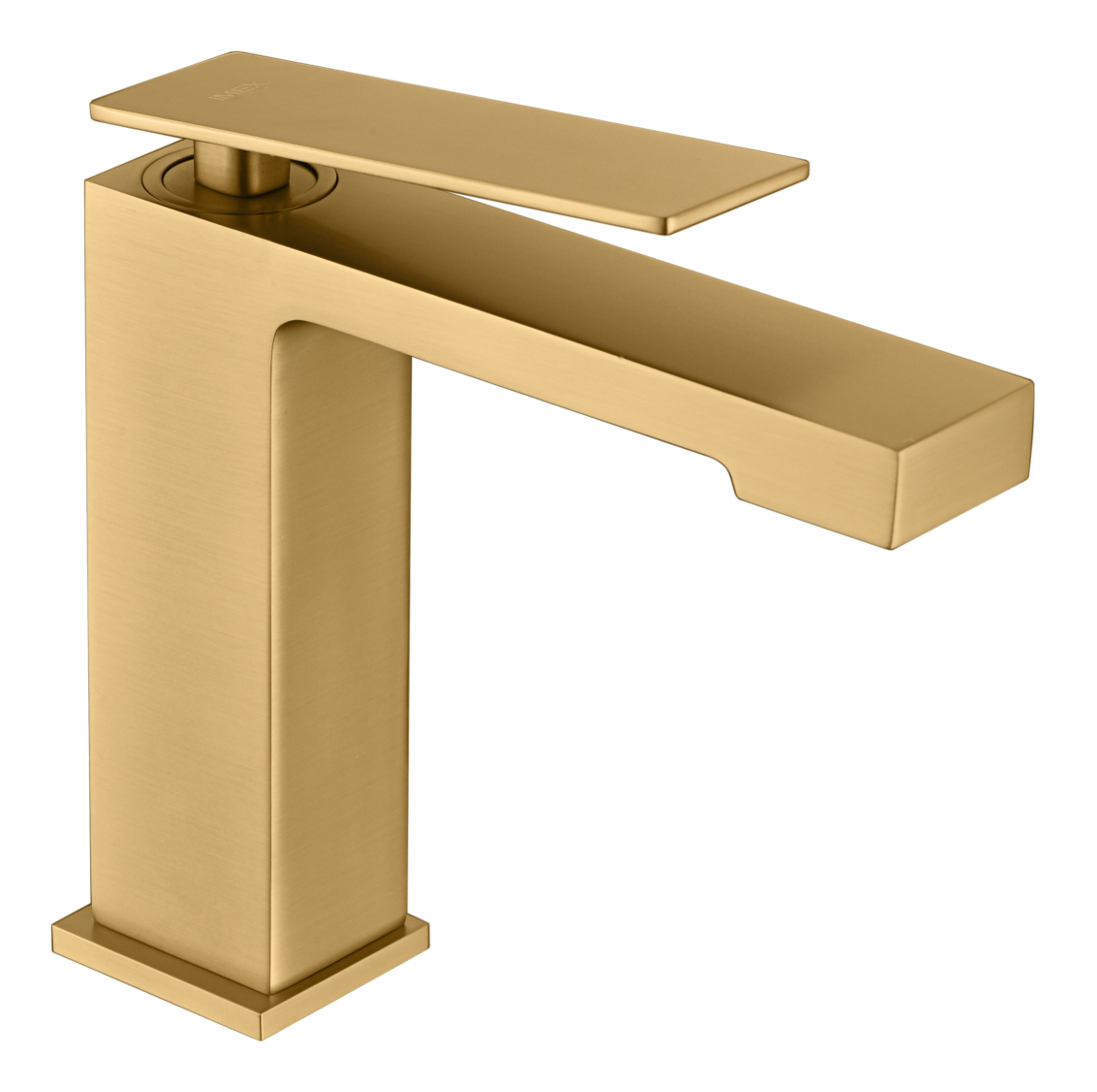 Brushed Gold Single Lever Basin Mixer Faucet, view 2