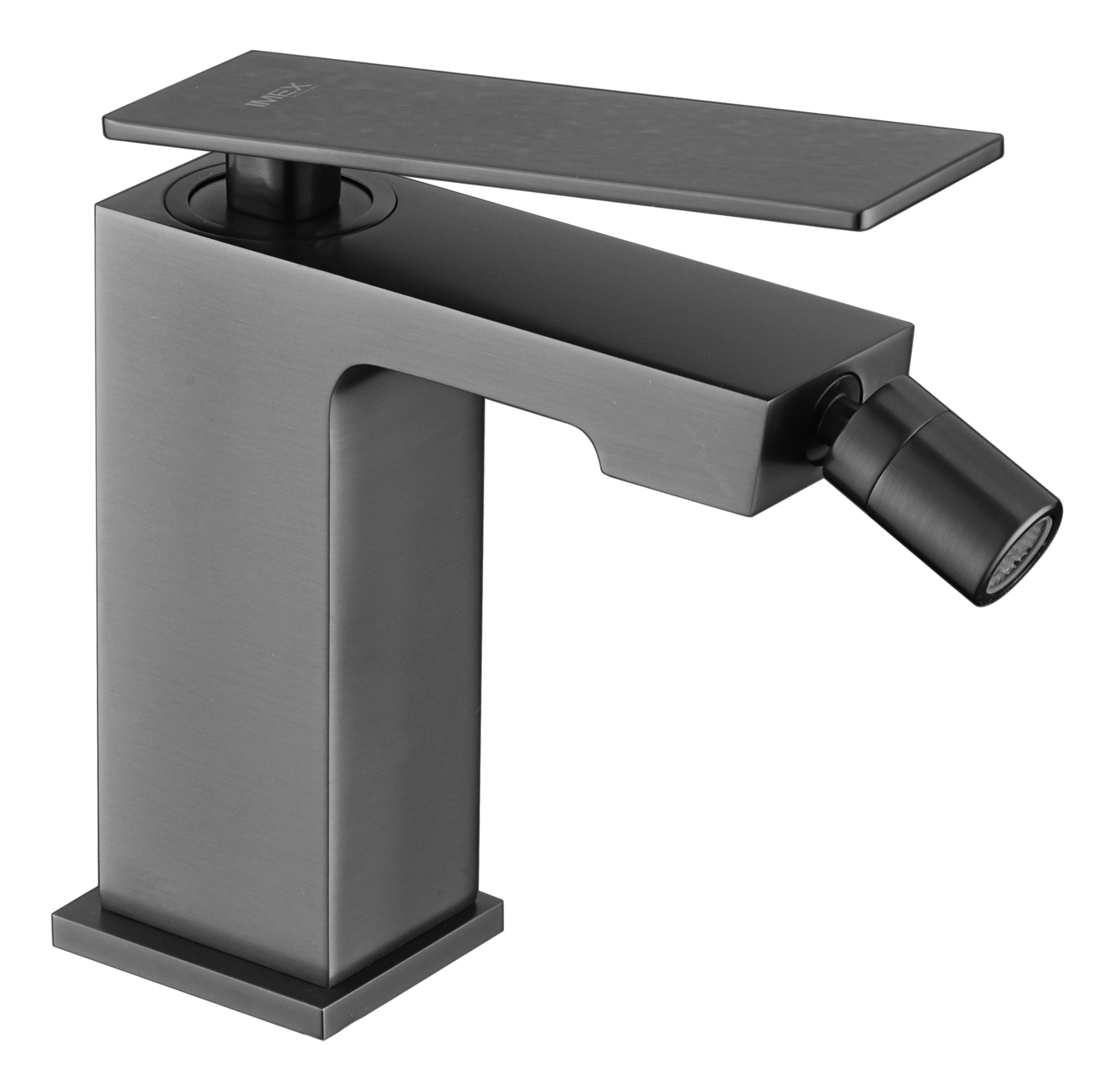 Pisa Black Gun Metal Single Lever Bidet Mixer, view 2