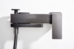 Black Gun Metal Single Lever Shower Kit Modern Design, detail view