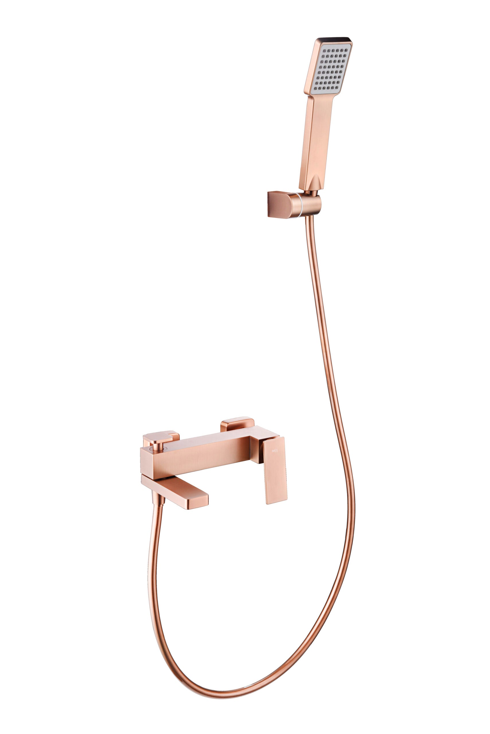 Pisa Brushed Rose Gold Single-Lever Shower Bath Kit, view 2