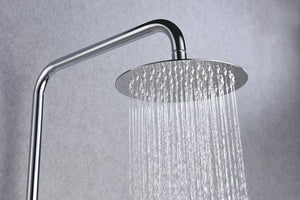Chrome Single Lever Shower Set Modern Design, detail view
