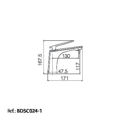 Chrome Single Handle Basin Mixer Faucet, view 3