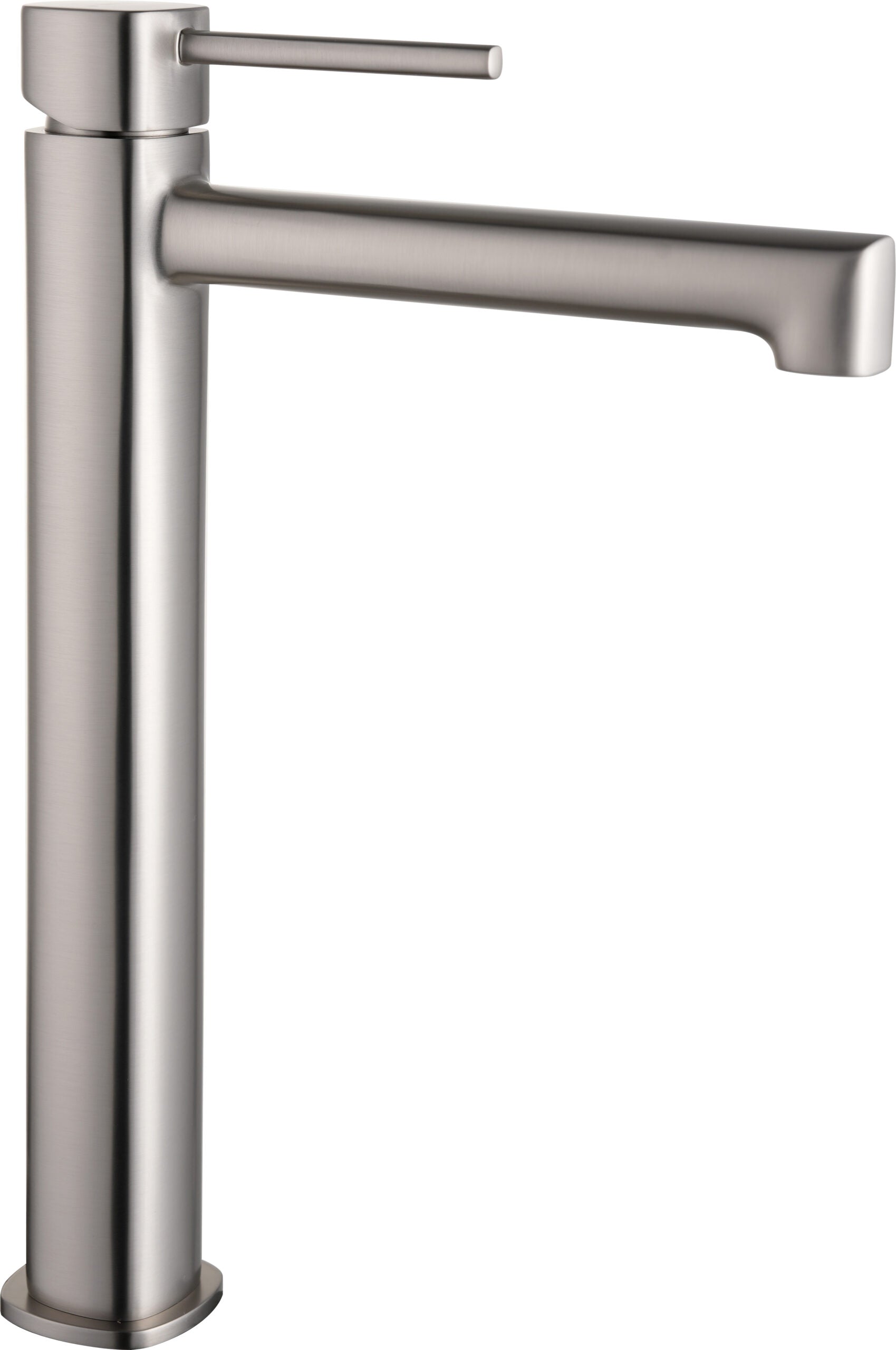 Toscana Brushed Nickel Tall Single Lever Basin Mixer, main product view