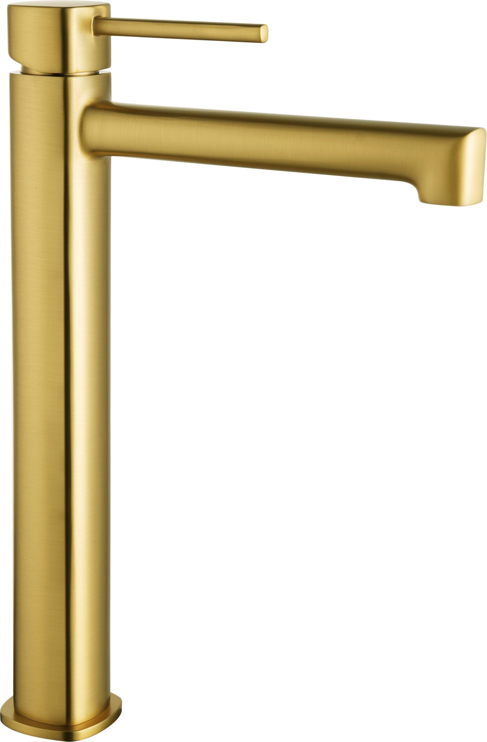 Toscana Brushed Gold Tall Single Lever Basin Mixer, main product view
