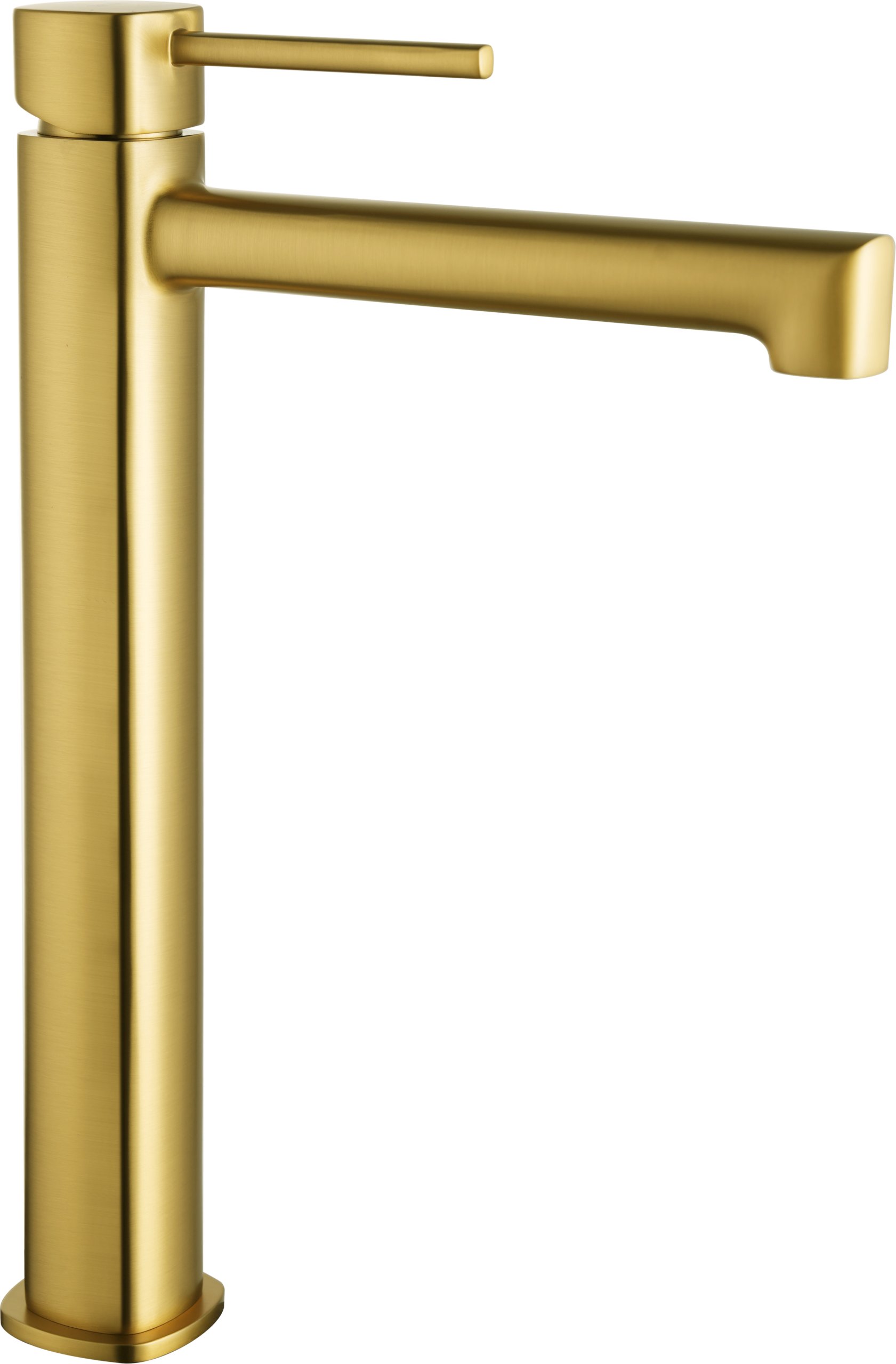 Toscana Brushed Gold Tall Single Lever Basin Mixer, view 5